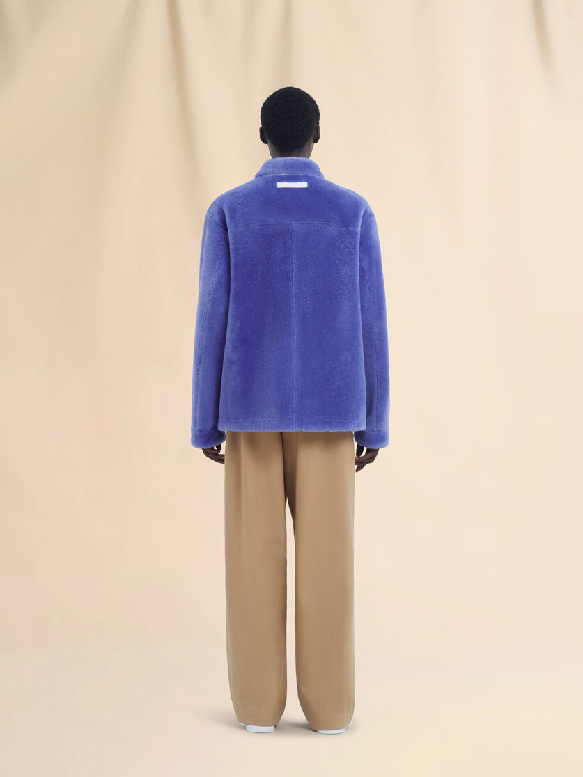 Light blue shaved shearling jacket - Jackets - Image 3