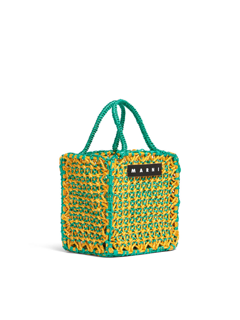 MARNI MARKET JURTA small bag in pale blue and beige crochet - Shopping Bags - Image 2