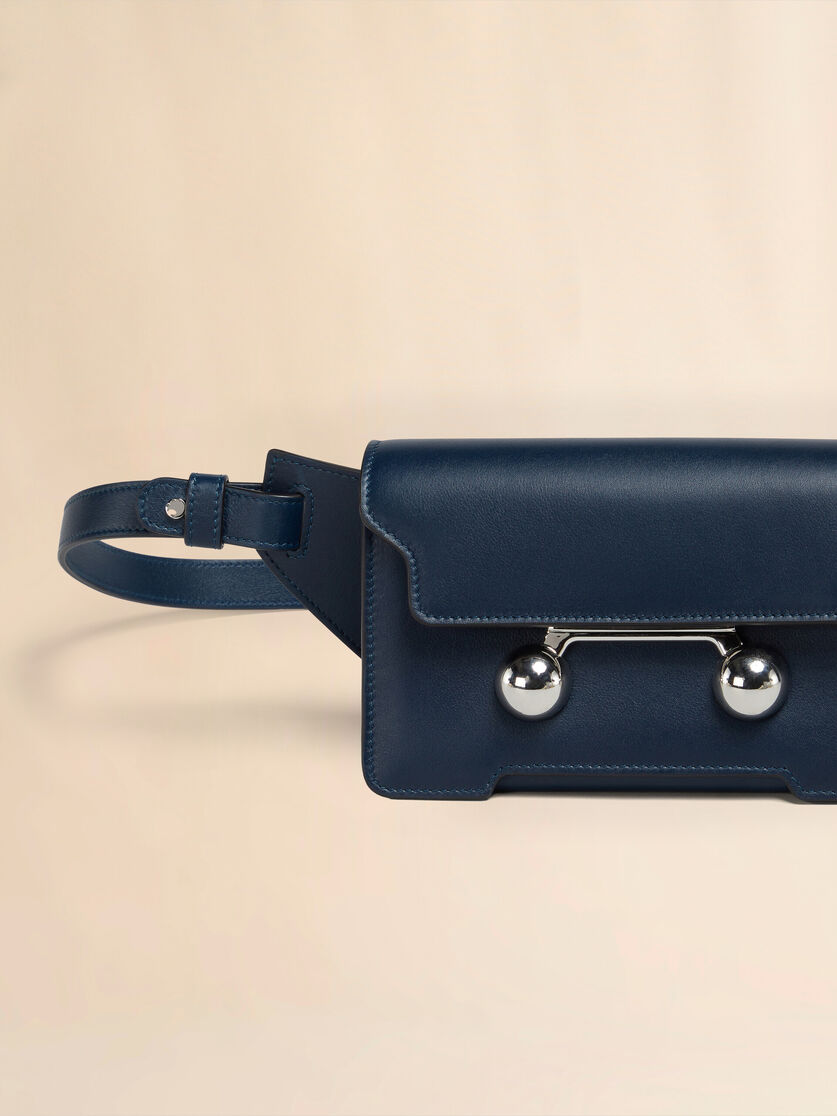 Deep blue leather Trunkaroo crossbody bag - Belt Bags - Image 4