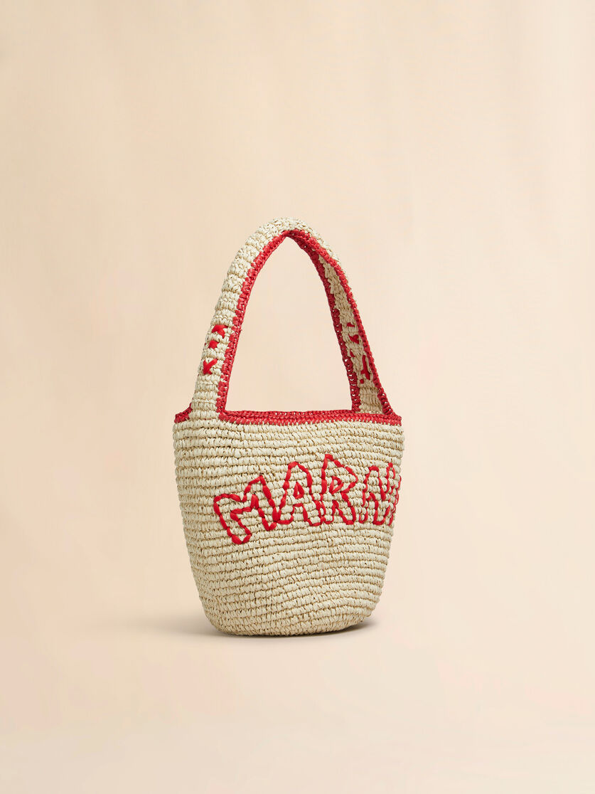 Natural raffia and red Nassa small hobo bag - Shoulder Bags - Image 5