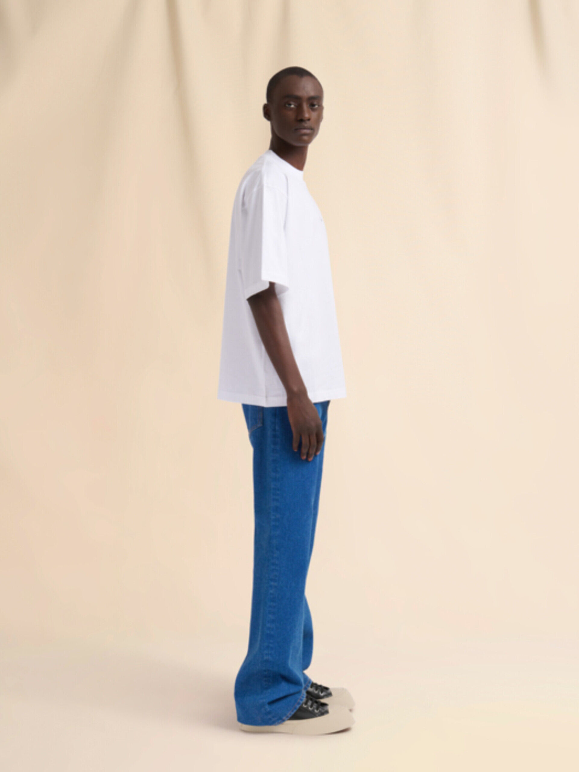 ホワイト オーガニックコットンTシャツ、Mini マルニロゴ入り
