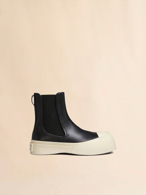 ブラック ナッパレザー PABLO チェルシーブーツ - ブーツ