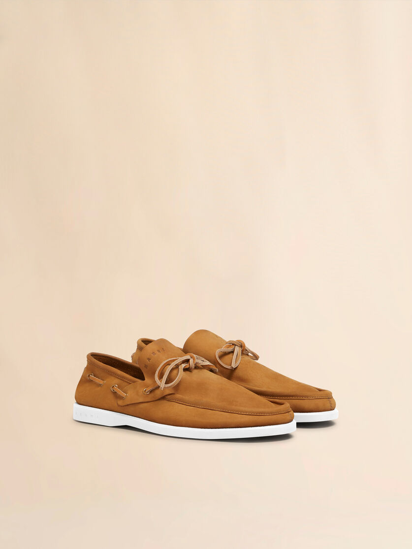 Pink nubuck boat loafer - Mocassin - Image 2