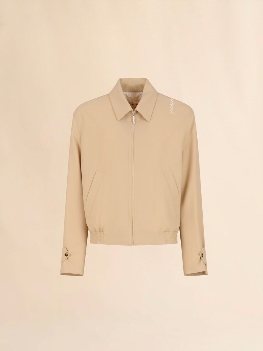 Gray light wool jacket with collar - Jackets - Image 1