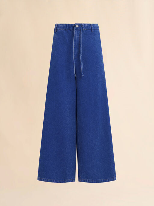 Drawstring blue jeans - Pants