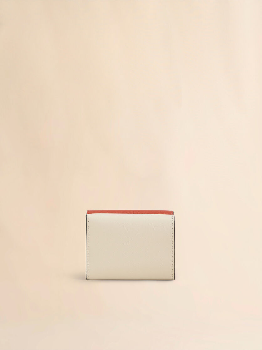 ブルー クリーム ブラウン サフィアーノレザー製 三つ折りウォレット - 財布 - Image 3