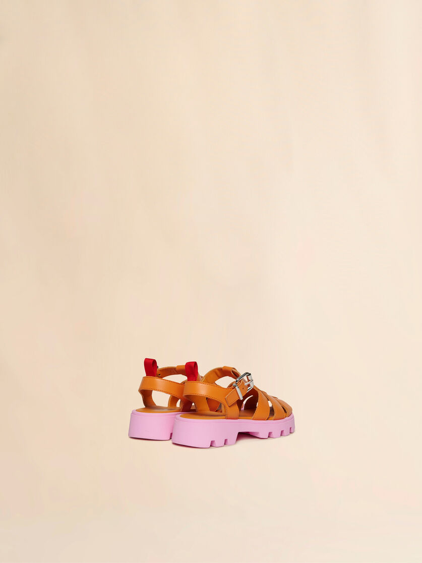 Orange leather fisherman sandal - Sneakers - Image 3