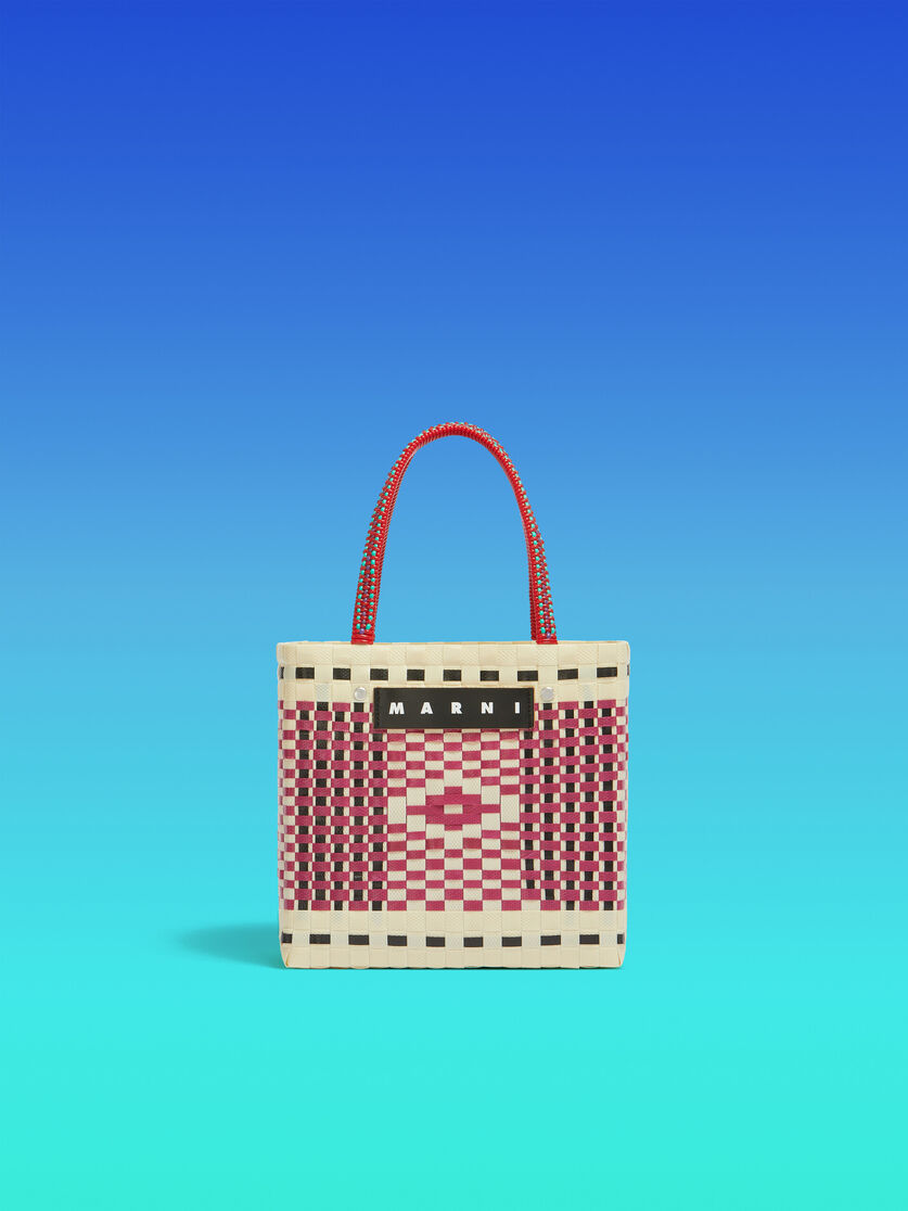 Pink diamond MARNI MARKET MINI BASKET Bag - Shopping Bags - Image 1
