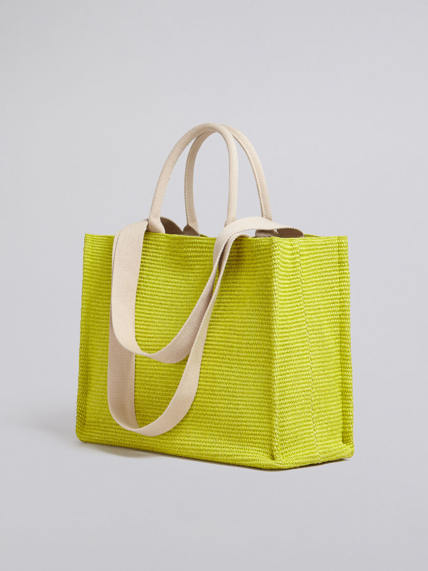 Shopping tote in raffia-effect fabric - Shopping Bags - Image 3