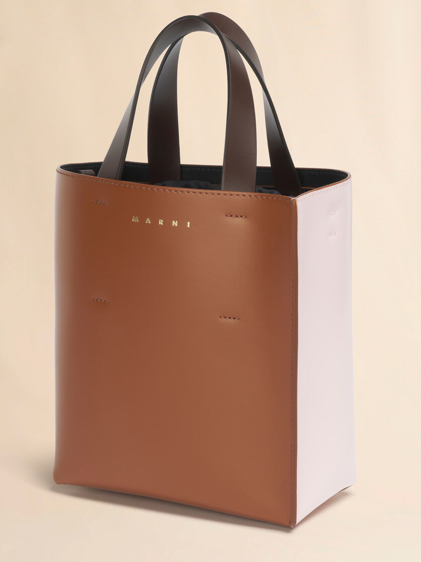 ライトブラウン、ピンク＆ダークブラウン レザー製 Museo ミニバッグ, Image 5