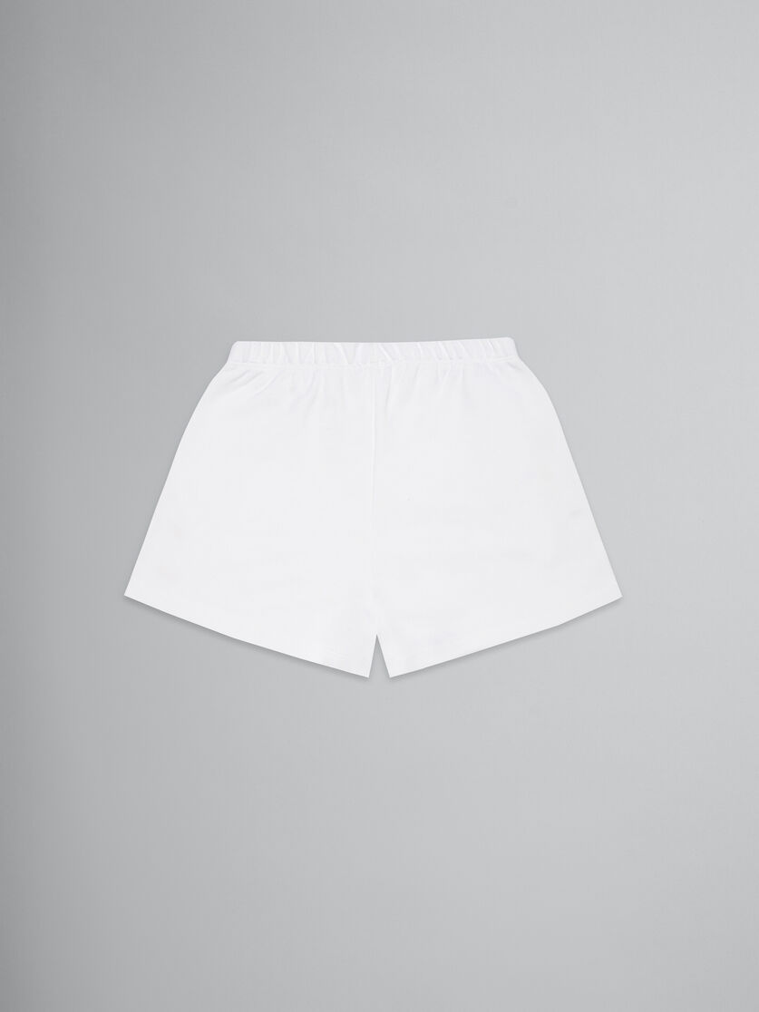 White fleece shorts with Sunny Day print - Pants - Image 2