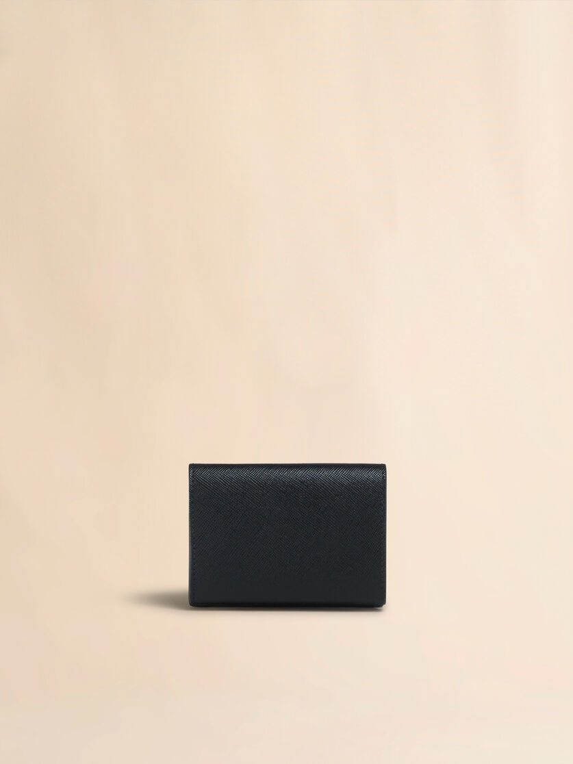 ブラック＆ブルー サフィアーノレザー 三つ折りウォレット - 財布 - Image 3