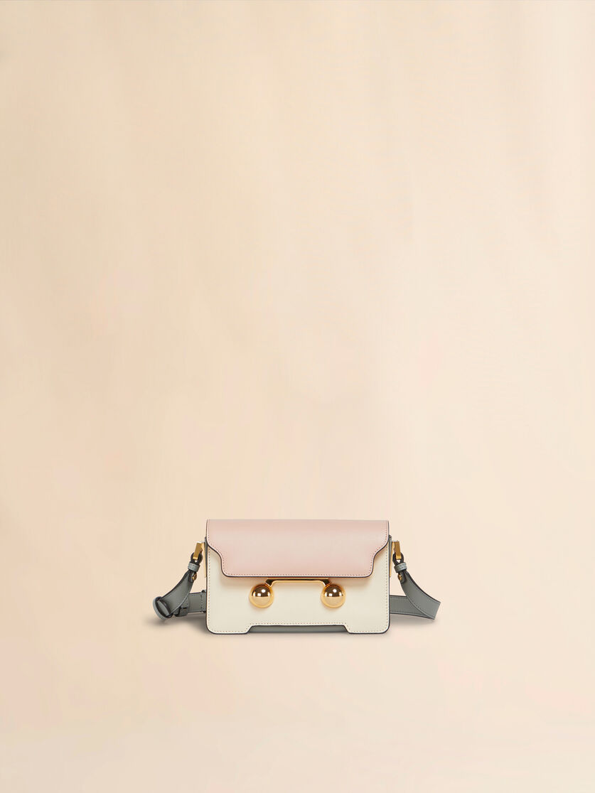 Blue, beige and light blue leather Trunkaroo Mini shoulder Bag - Shoulder Bags - Image 1