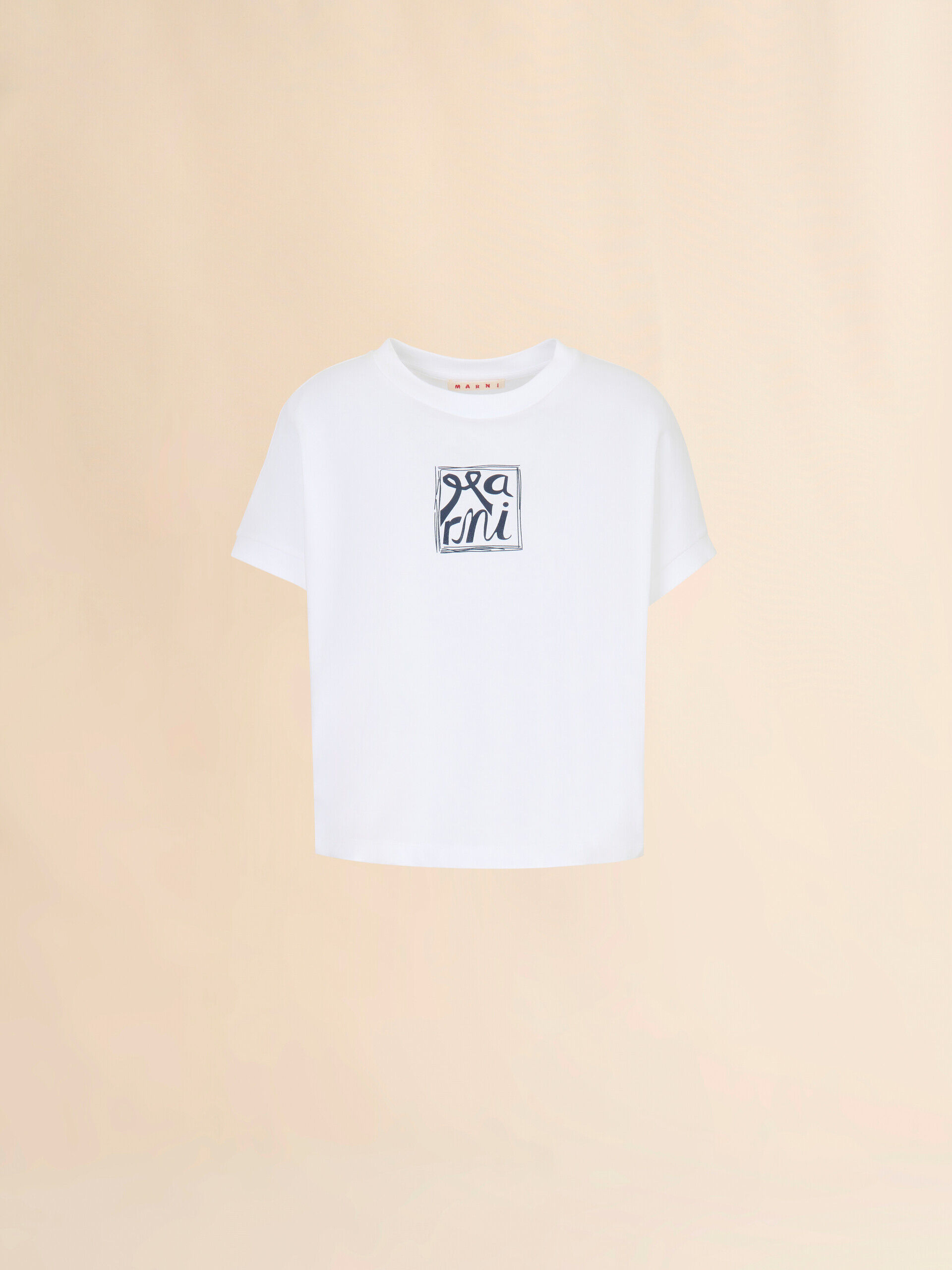 【新作】MARNI シルバーロゴTシャツ　ホワイト　14 MARNI マルニ - レディース Tシャツ・カットソー - ファッション通販