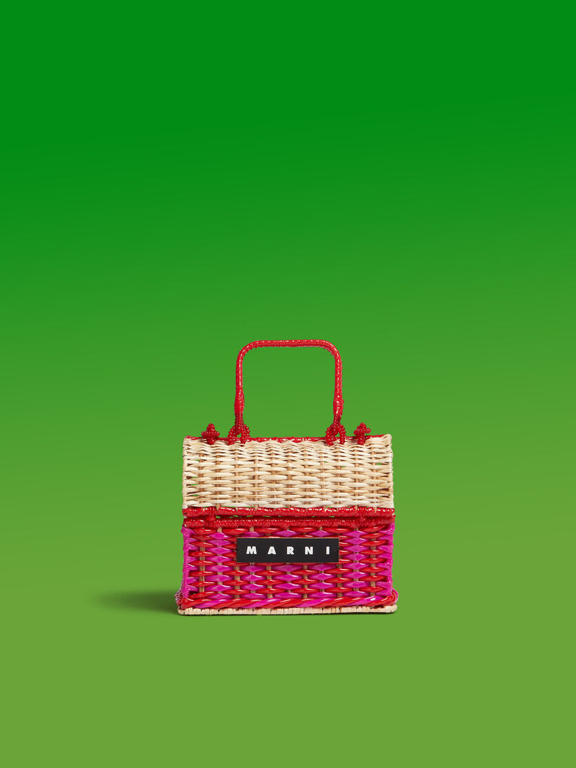 イエロー&ウィッカー MARNI MARKET LIFESTYLE BASKET - ショッピングバッグ - Image 1
