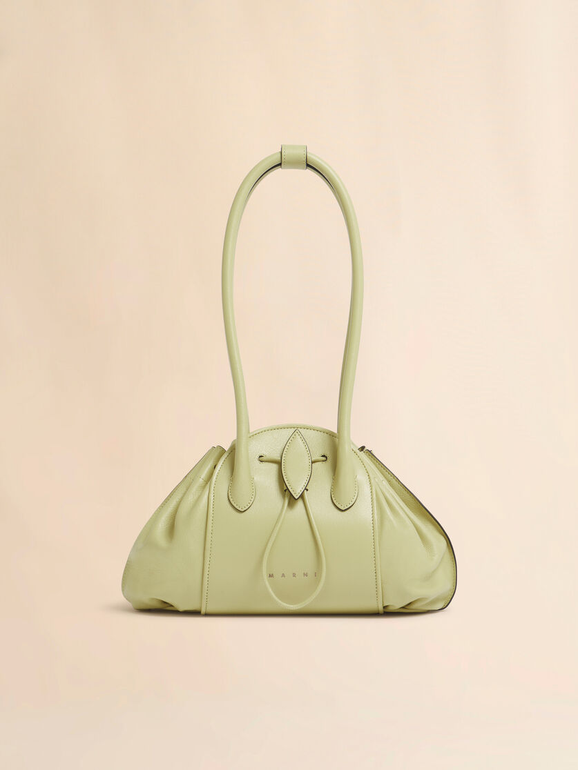 Black leather Tulipea Shoulder shopper - Shopping Bags - Image 1