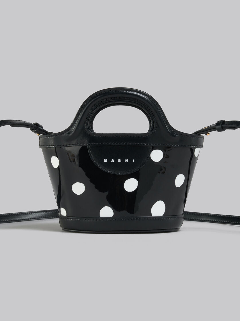 Black and white polka-dot patent leather Tropicalia Micro Bag - Handbag - Image 5