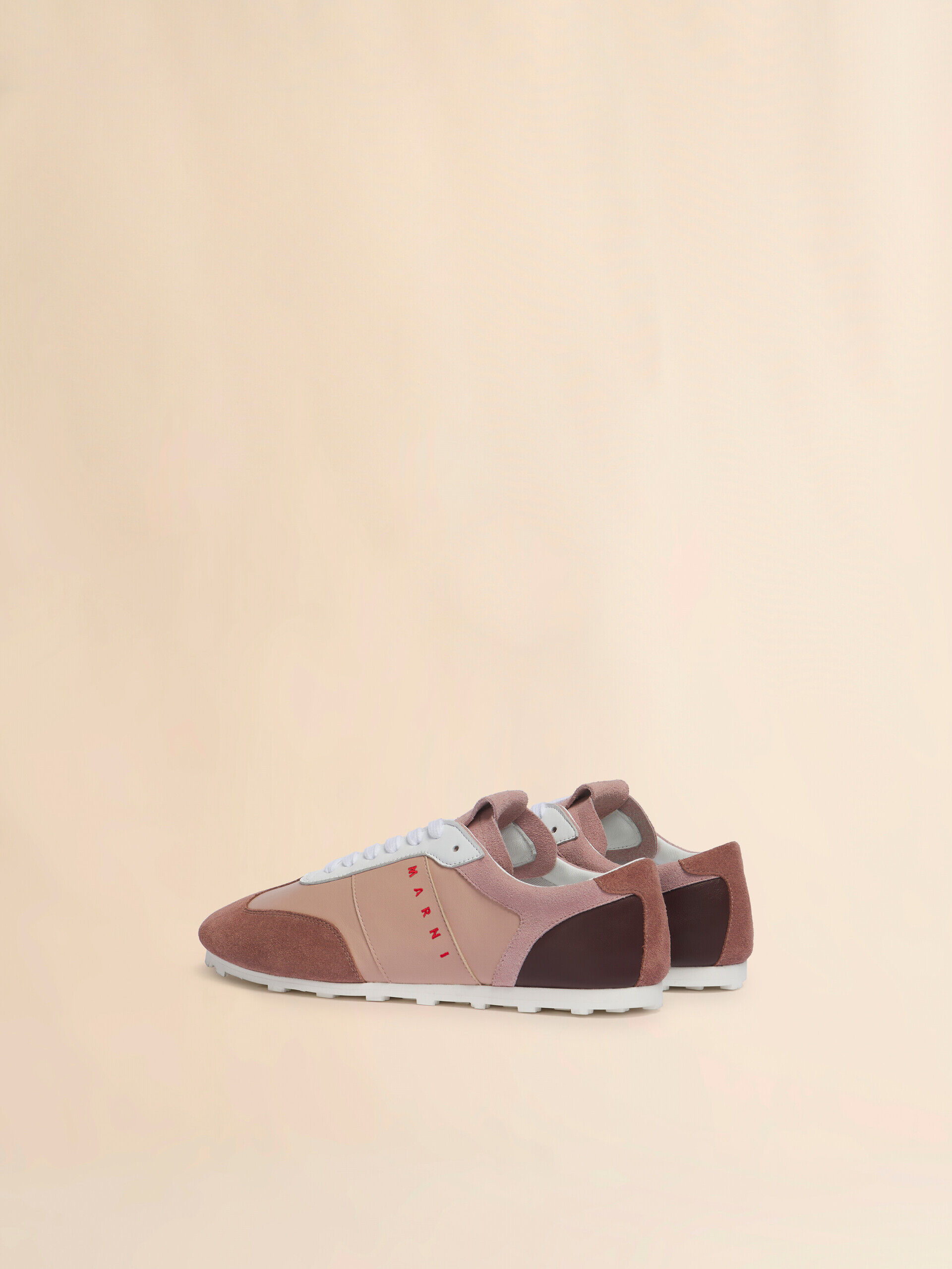箱 タグ付き MARNI ローカットスニーカー オールレザー ピンク サイズ37 ピンク レザー＆スエード Softy Soccer スニーカー | Marni