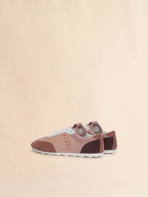 Pink leather and suede sneaker - Sneakers