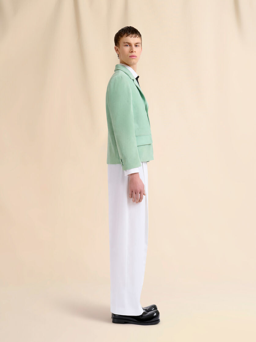 Green suede boxy jacket - Jackets - Image 6