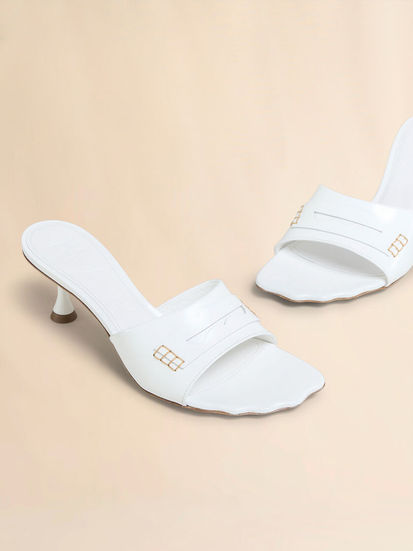 Black leather Moonlight sandal with sculpted toe - Sandals - Image 4