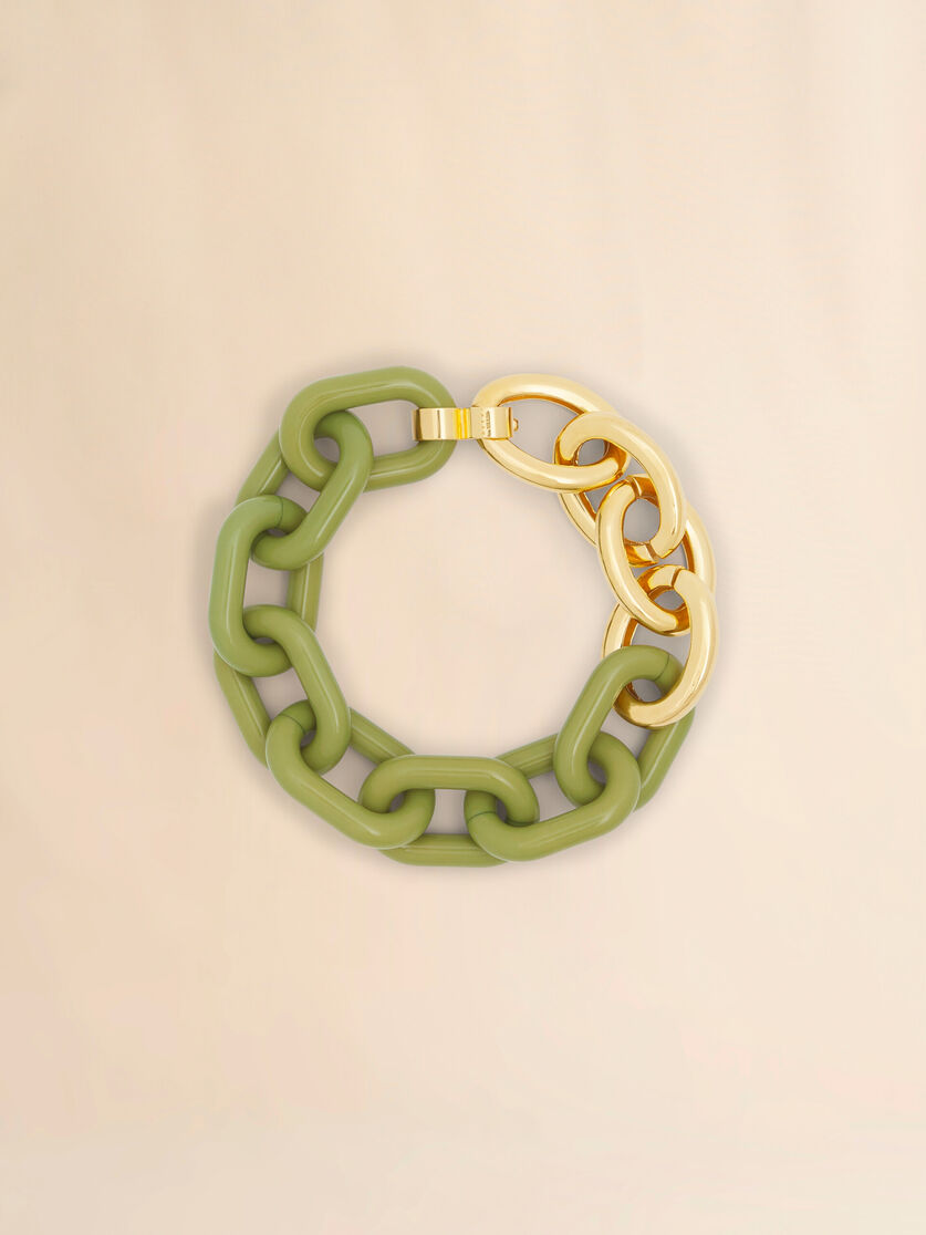 Brown resin chain necklace - Necklaces - Image 1