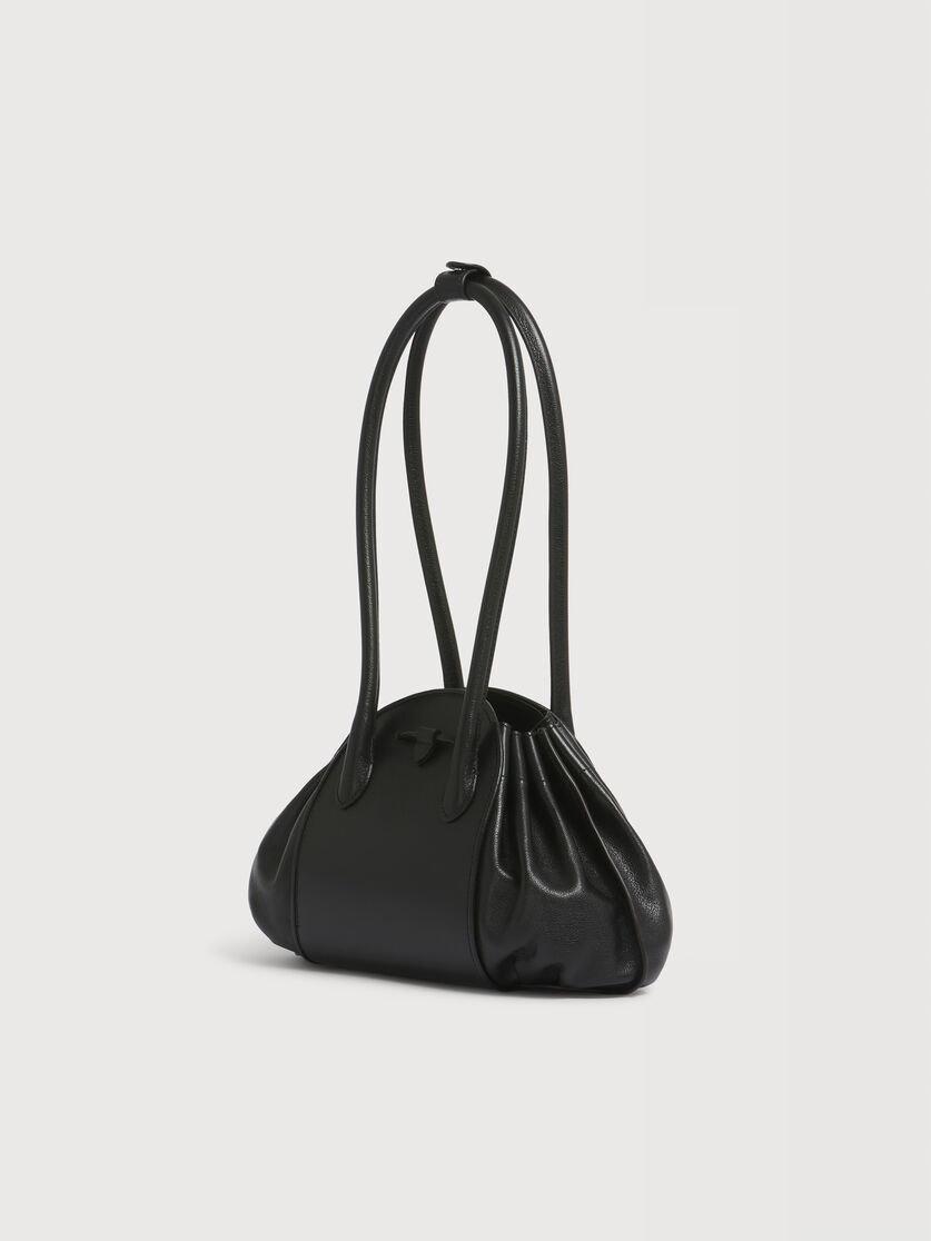Black leather Tulipea Shoulder bag, Image 2