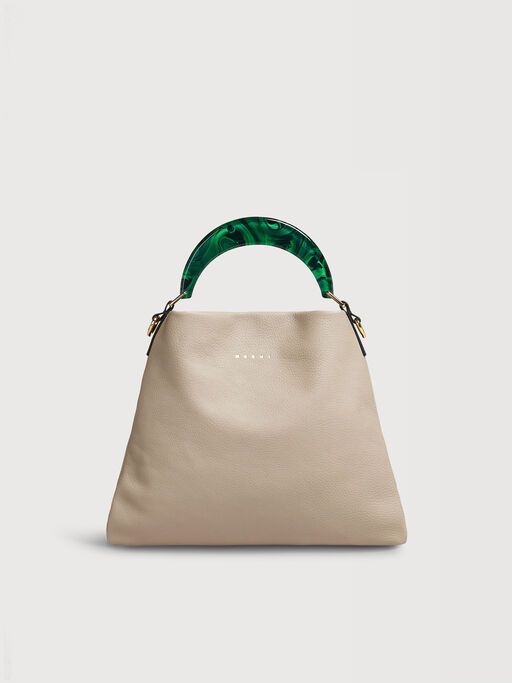 Venice Small Bag in cream leather - Shoulder Bags