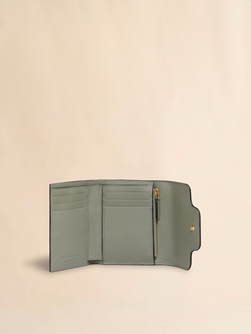 Tri-Fold-Brieftasche Trunkaroo aus blauem und beigem Leder - Brieftaschen - Image 2