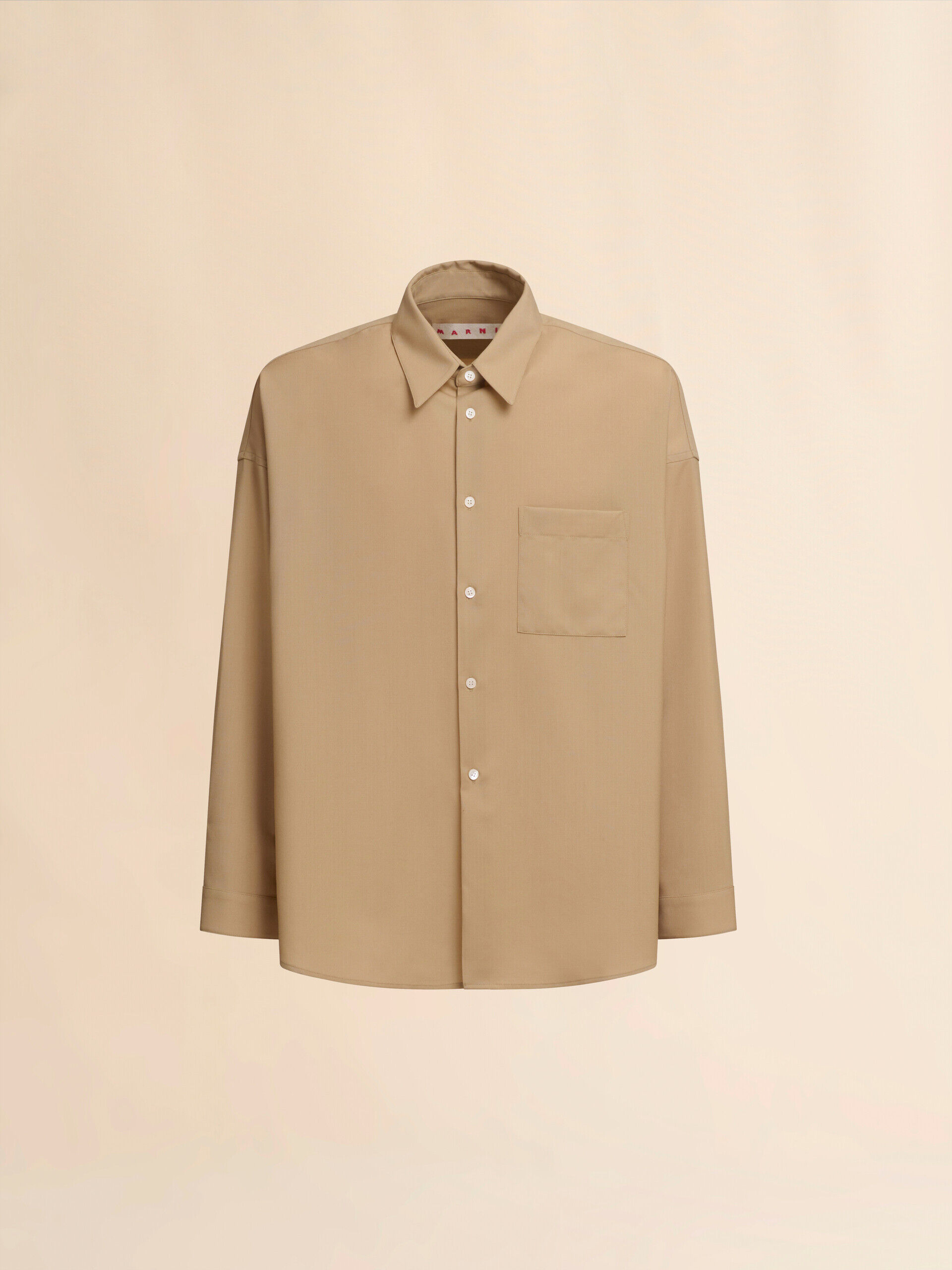 MARNI 半袖シャツ　ベージュ UNIQLO and MARNI オーバーサイズオープンカラーシャツ半袖