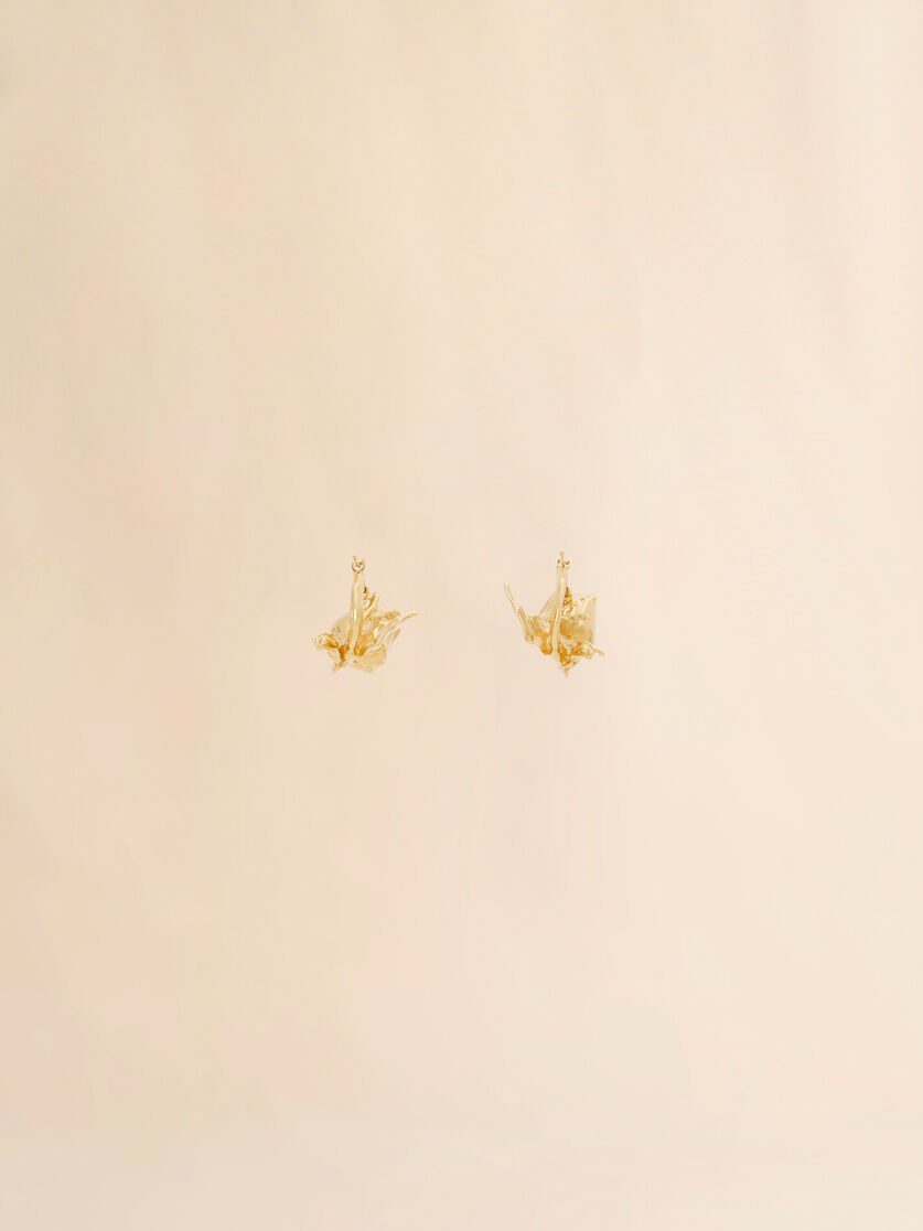 Gold Tulip earrings - Earrings - Image 3