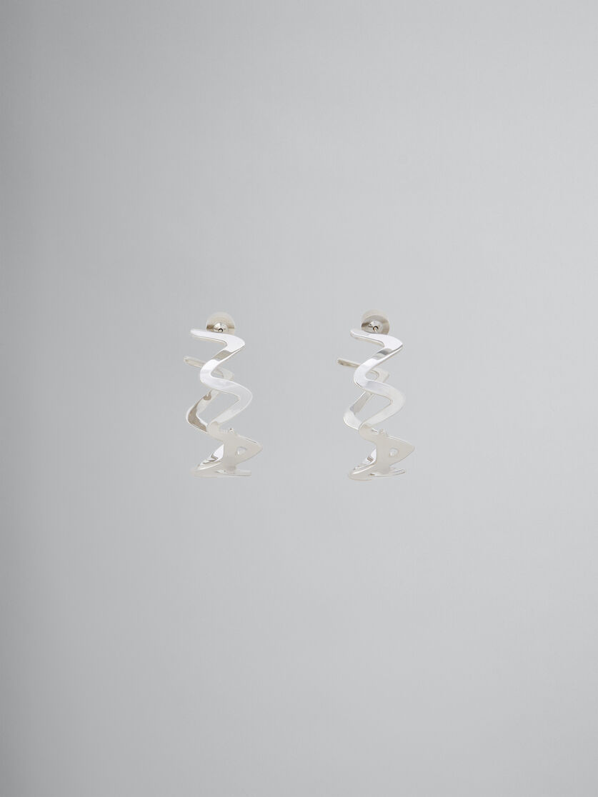 Palladium metal Marni Symbol earrings - Earrings - Image 1