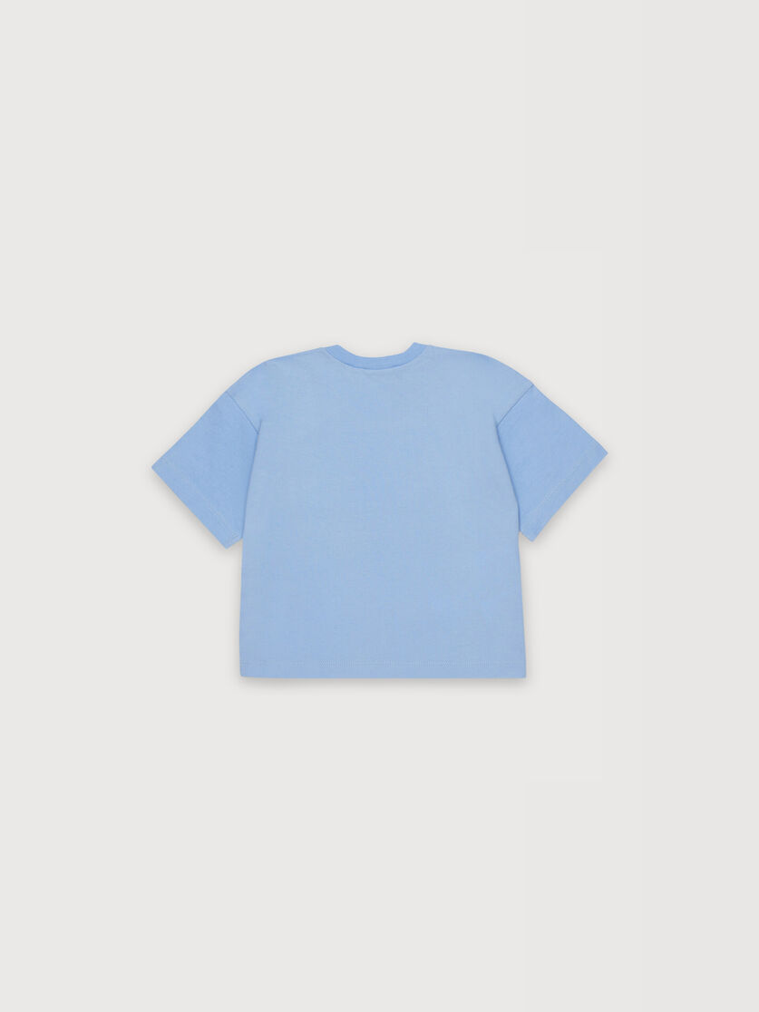 Light blue cotton T-shirt with airplane print, Image 2