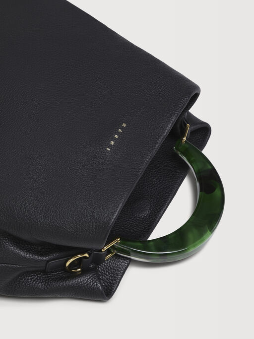 Bolso mediano Venice de piel negra - Bolsos de hombro
