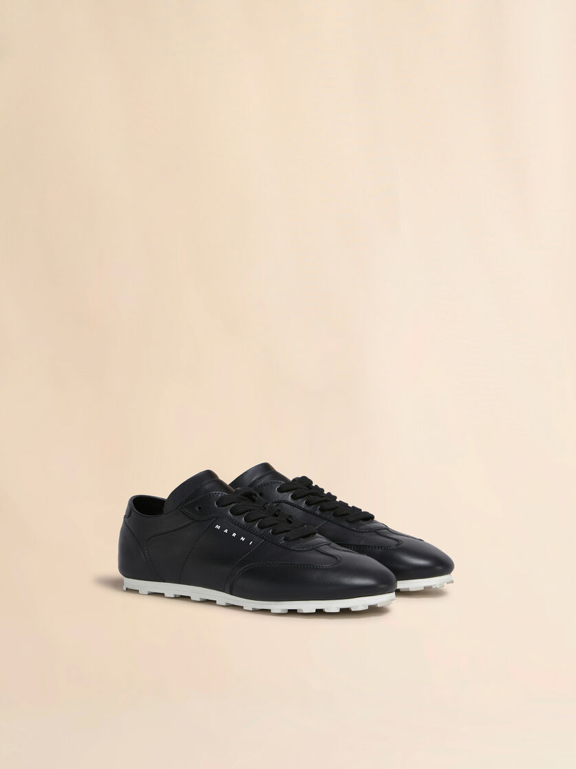 Black nappa leather Softy Soccer sneaker - Sneakers - Image 2