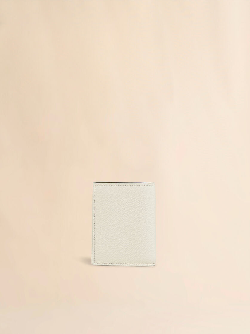 Brown leather bifold wallet with Marni Mending embroidery - Wallets - Image 3