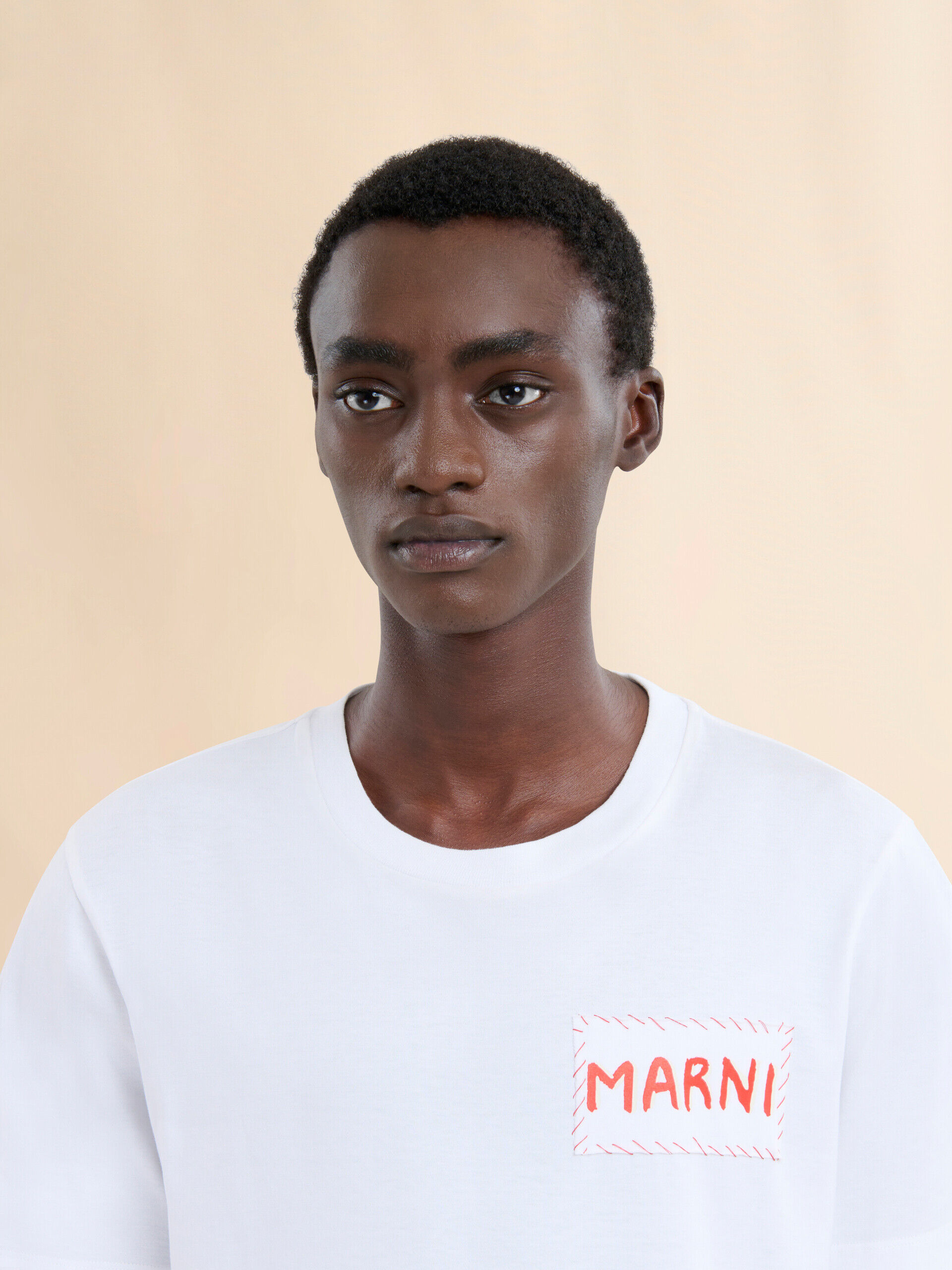 Tシャツ・カットソー MARNI Men T Shirts HUMU0198X0UTC44600W01 White White crew neck T-shirt | Marni