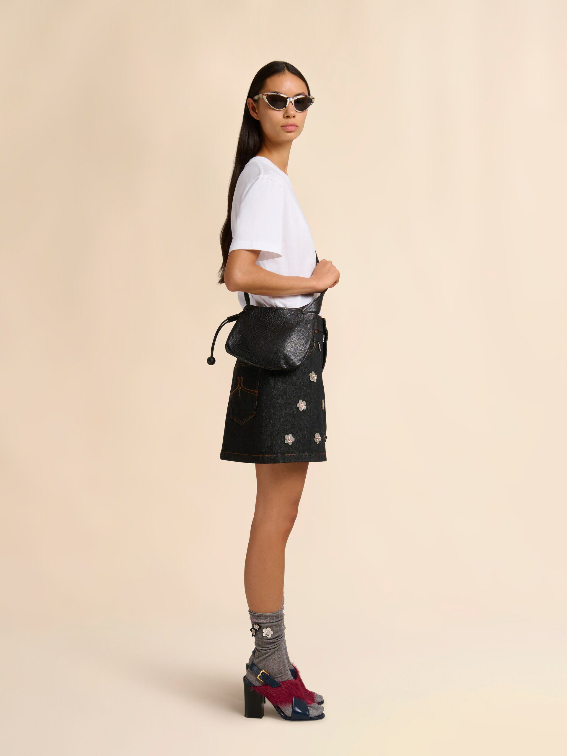 ブラック Trunkaroo ソフトミニショルダーバッグ | Marni