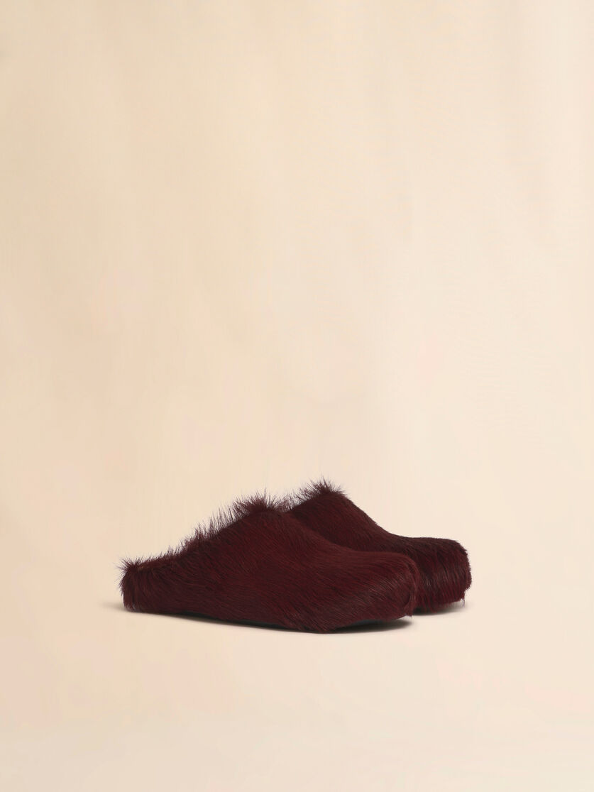 Blue long-hair calfskin Fussbett sabot - Sandals - Image 2