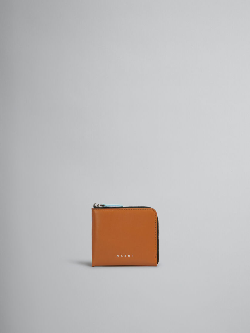 ブラック レザー製 ジップアラウンド Prisma ウォレット - 財布 - Image 1