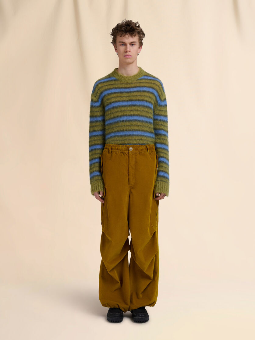 Brown corduroy cargo pants with Trunkaroo logo - Pants - Image 2