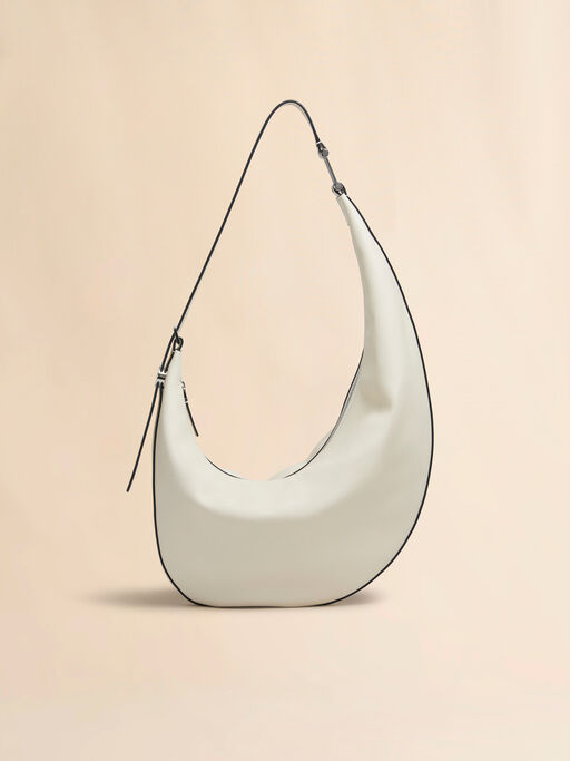 Cream leather Dot small hobo bag - Shoulder Bags