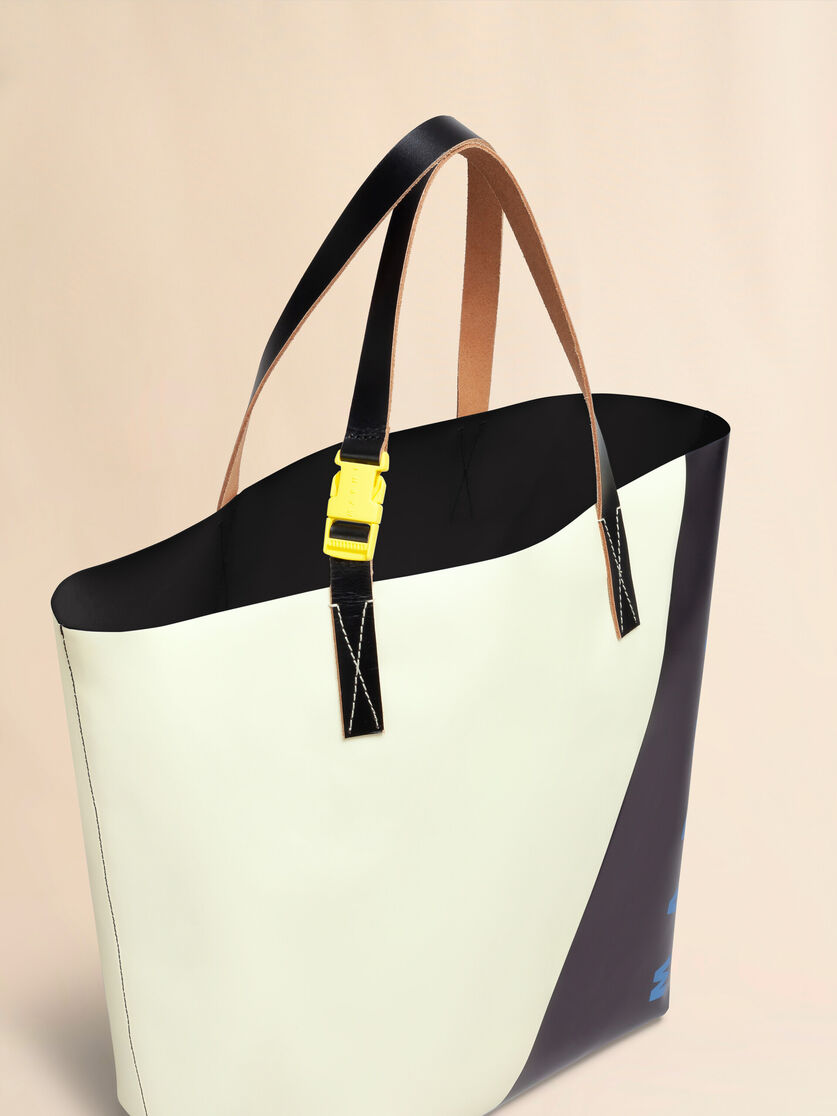 White and black Tribeca shopper with Marni tag | Marni