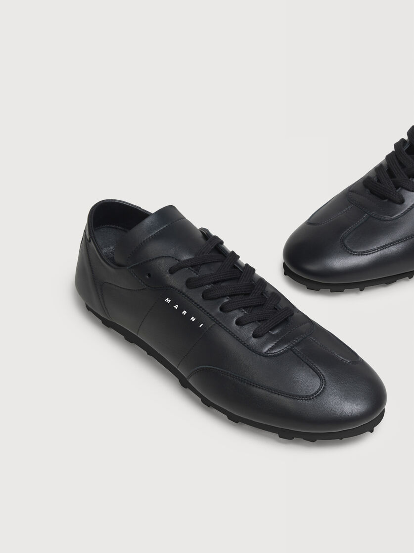Sneakers Softy Soccer in nappa nera, Image 4