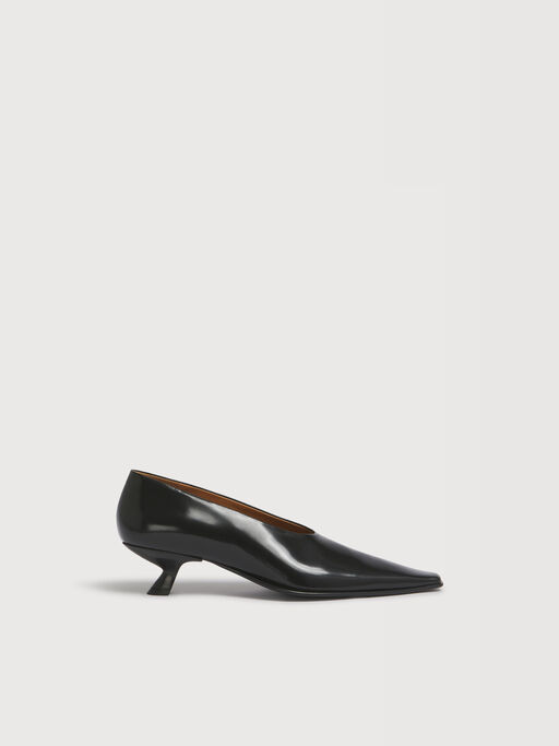 Black leather pump - Pumps
