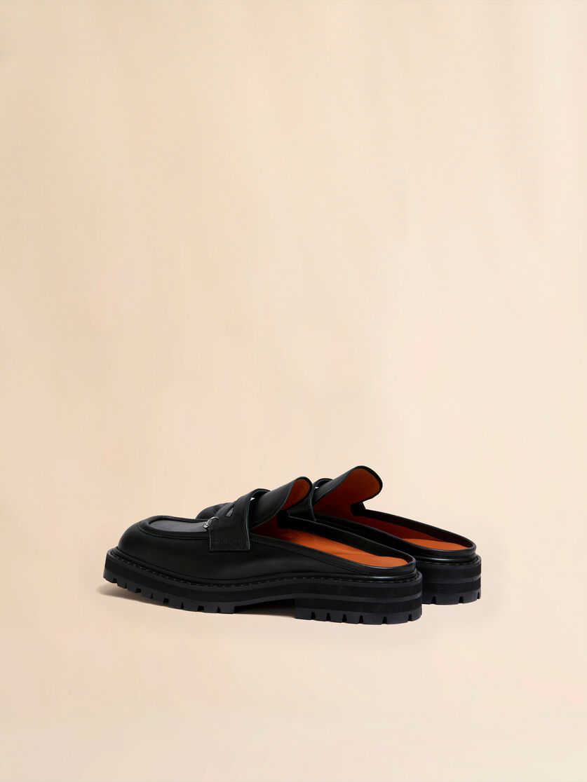 Black leather Piercing 2.0 chunky sabot loafer - Clogs - Image 3