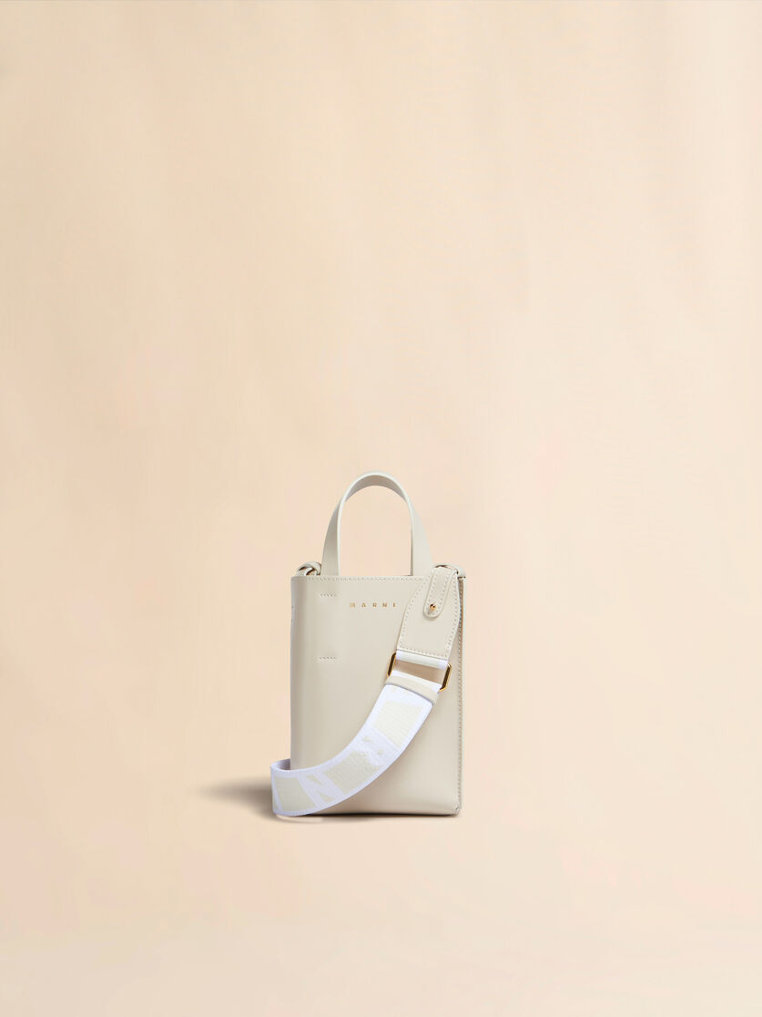 MUSEO nano bag in light blue leather - Shopping Bags - Image 1