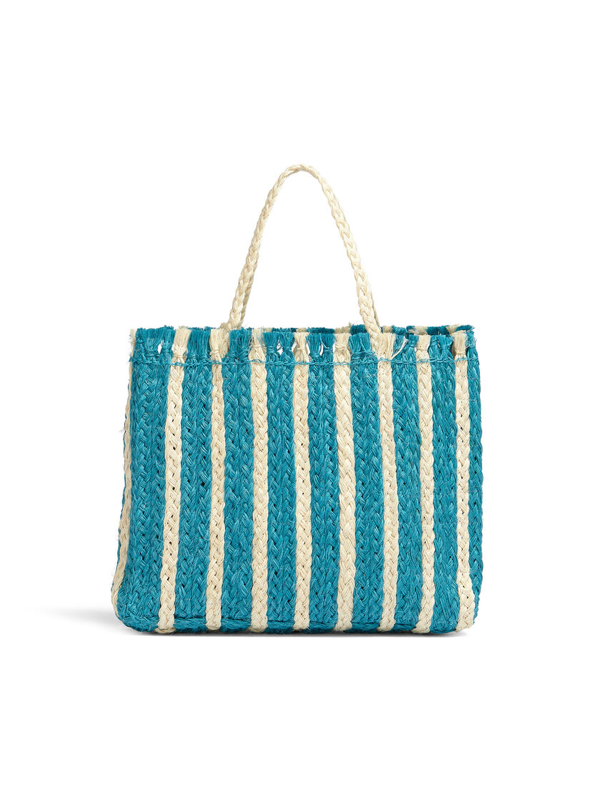 MARNI MARKET bag in pale blue natural fiber - Shopping Bags - Image 3