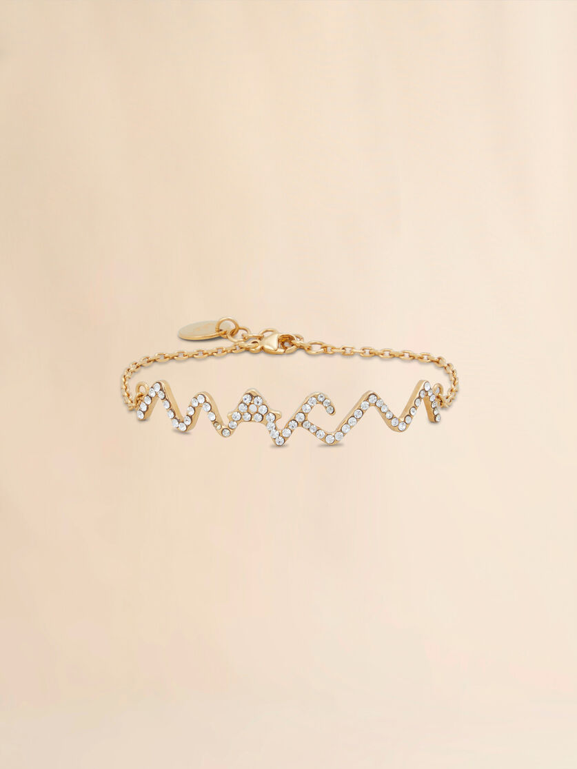 Chain bracelet with Marni Symbol and rhinestone pavé - Bracelets - Image 3