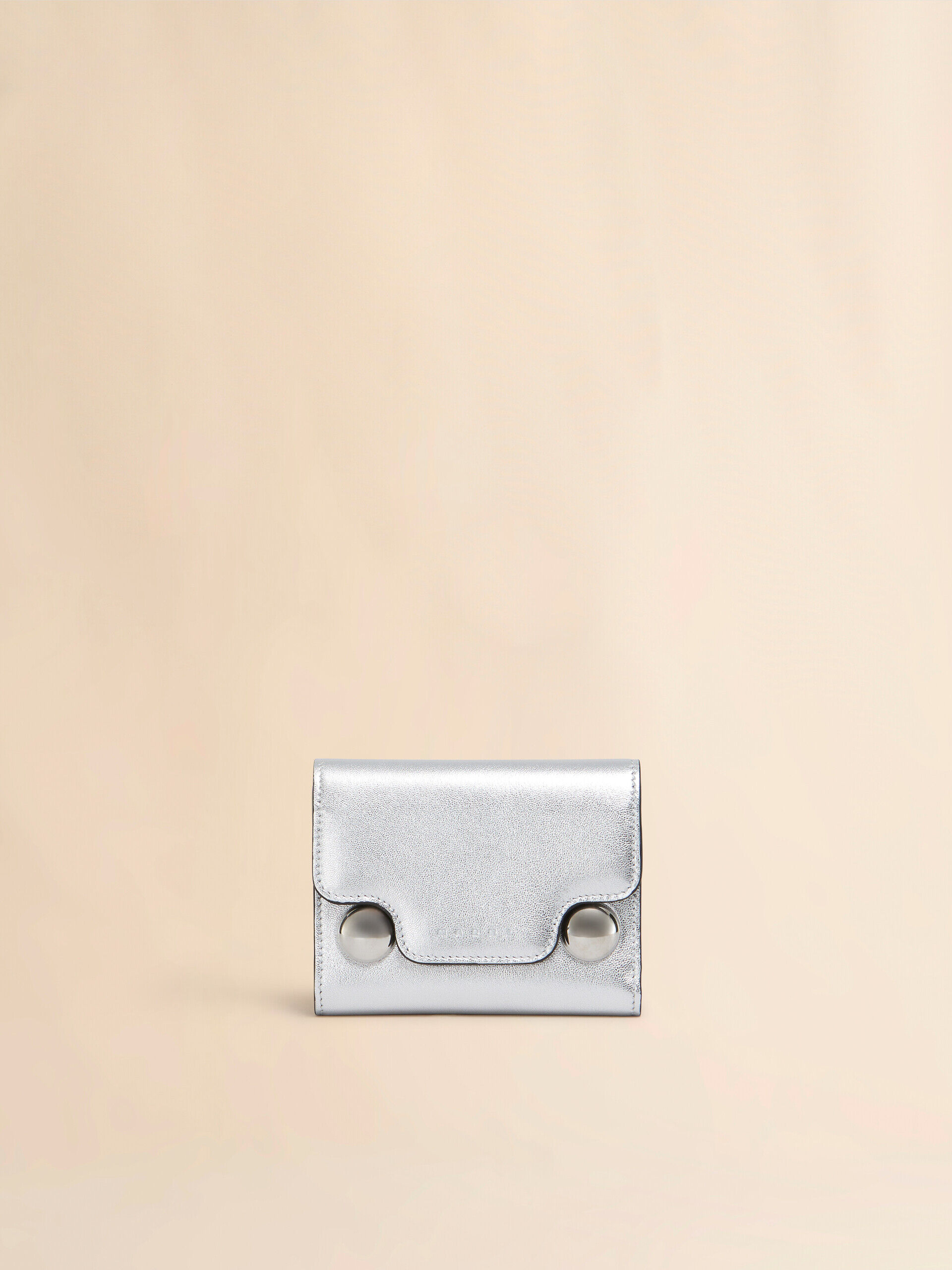 シルバー レザー製 Trunkaroo 三つ折りウォレット | Marni